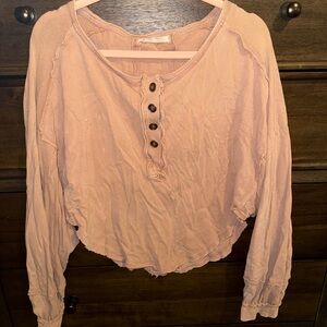 We the Free button top